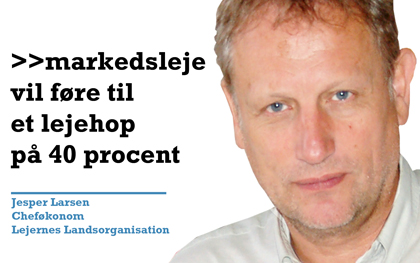 Det vil være en dårlig idé at give huslejen fri, mener Jesper Larsen fra LLO.