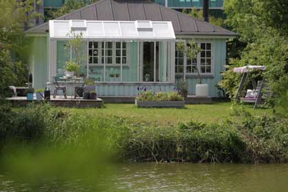 Kolonihavehuset var udbudt til 3,5 mio. kr.. Foto: Lilienhoff